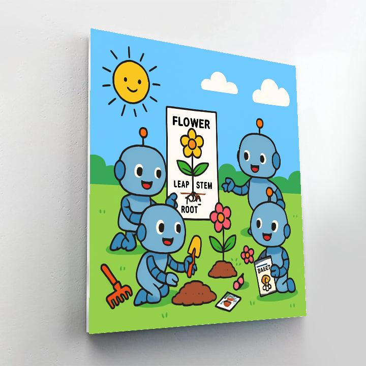 Robot Gardeners Club DIY paint by numbers