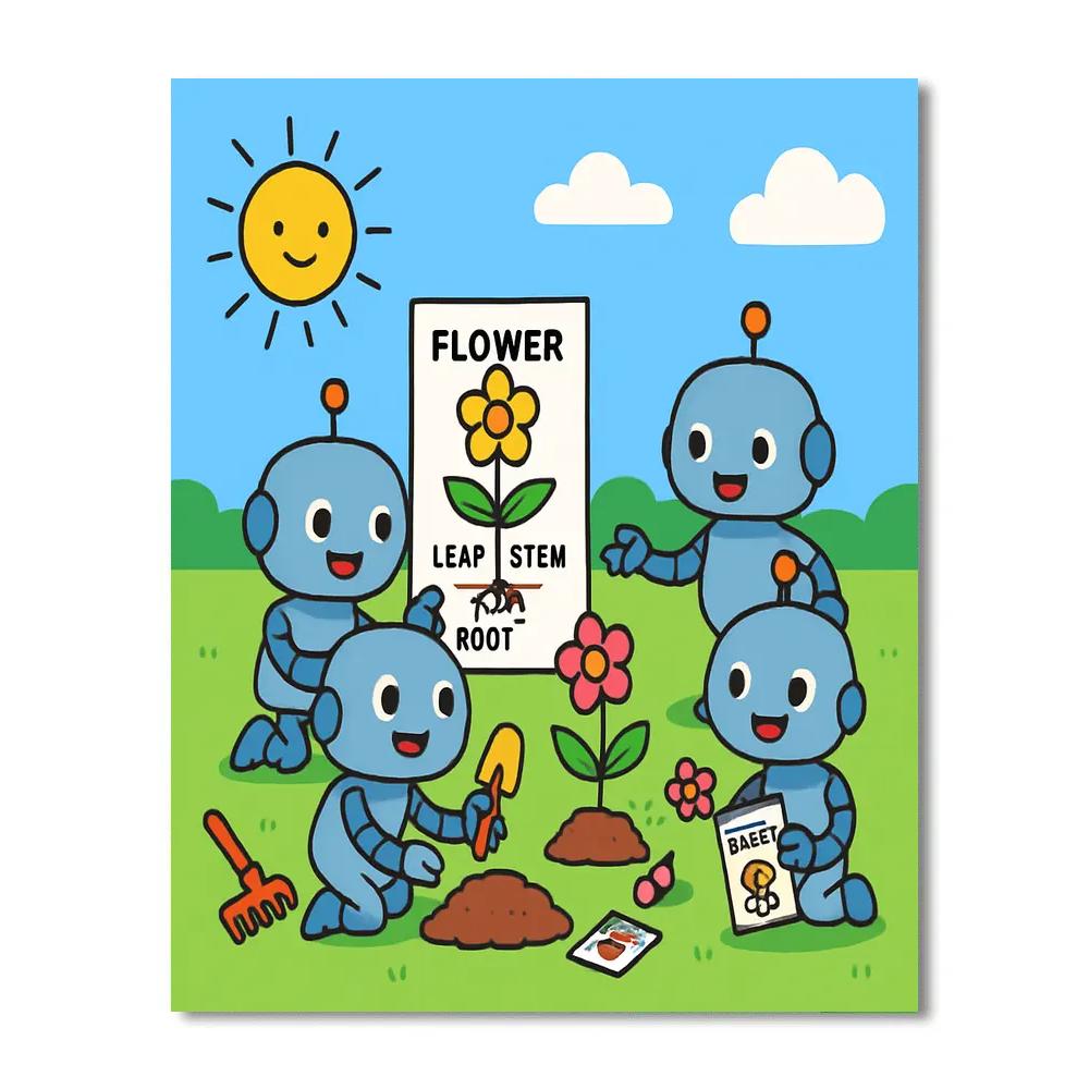 Robot Gardeners Club DIY paint by numbers