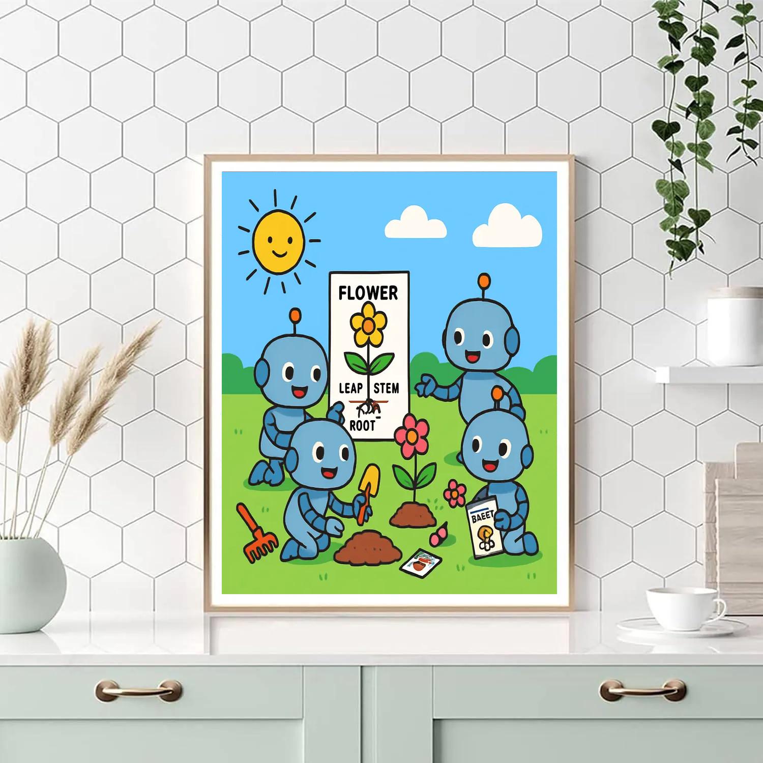 Robot Gardeners Club DIY paint by numbers