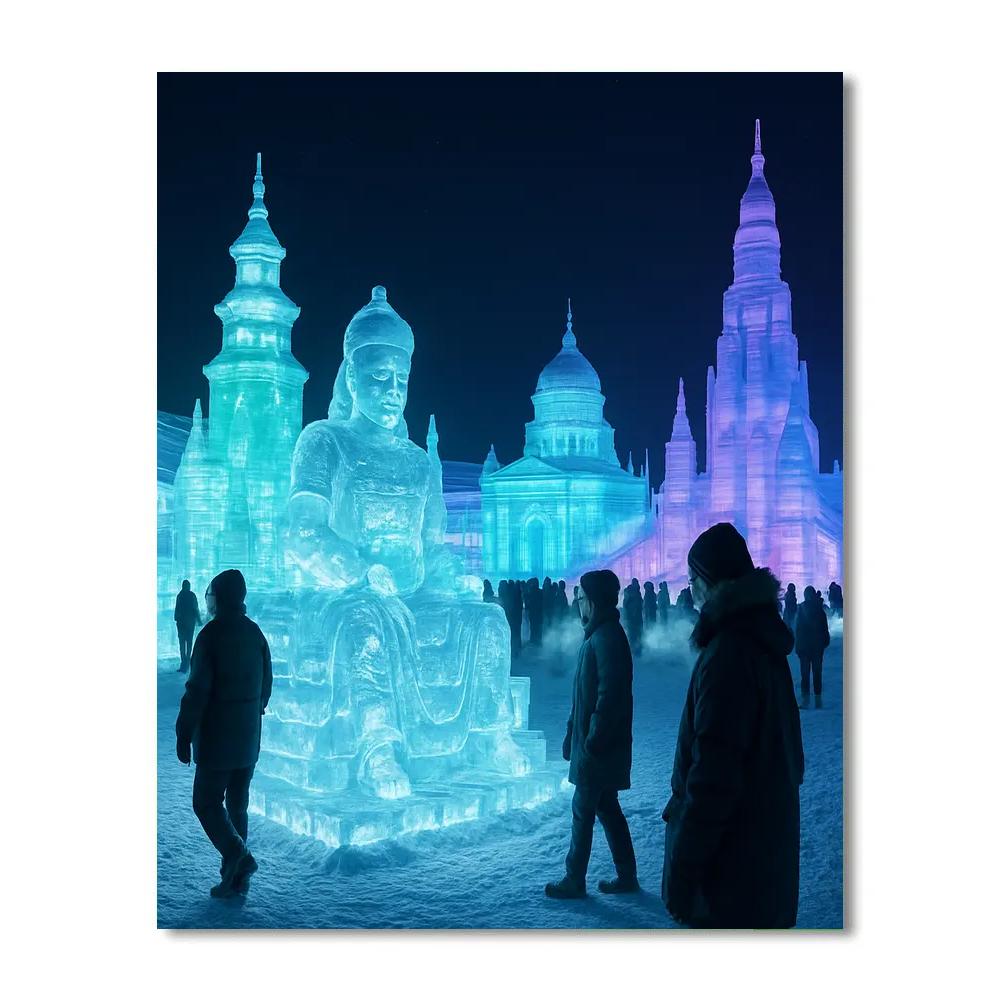 Harbin Ice Lantern Festival Painting by numbers kit