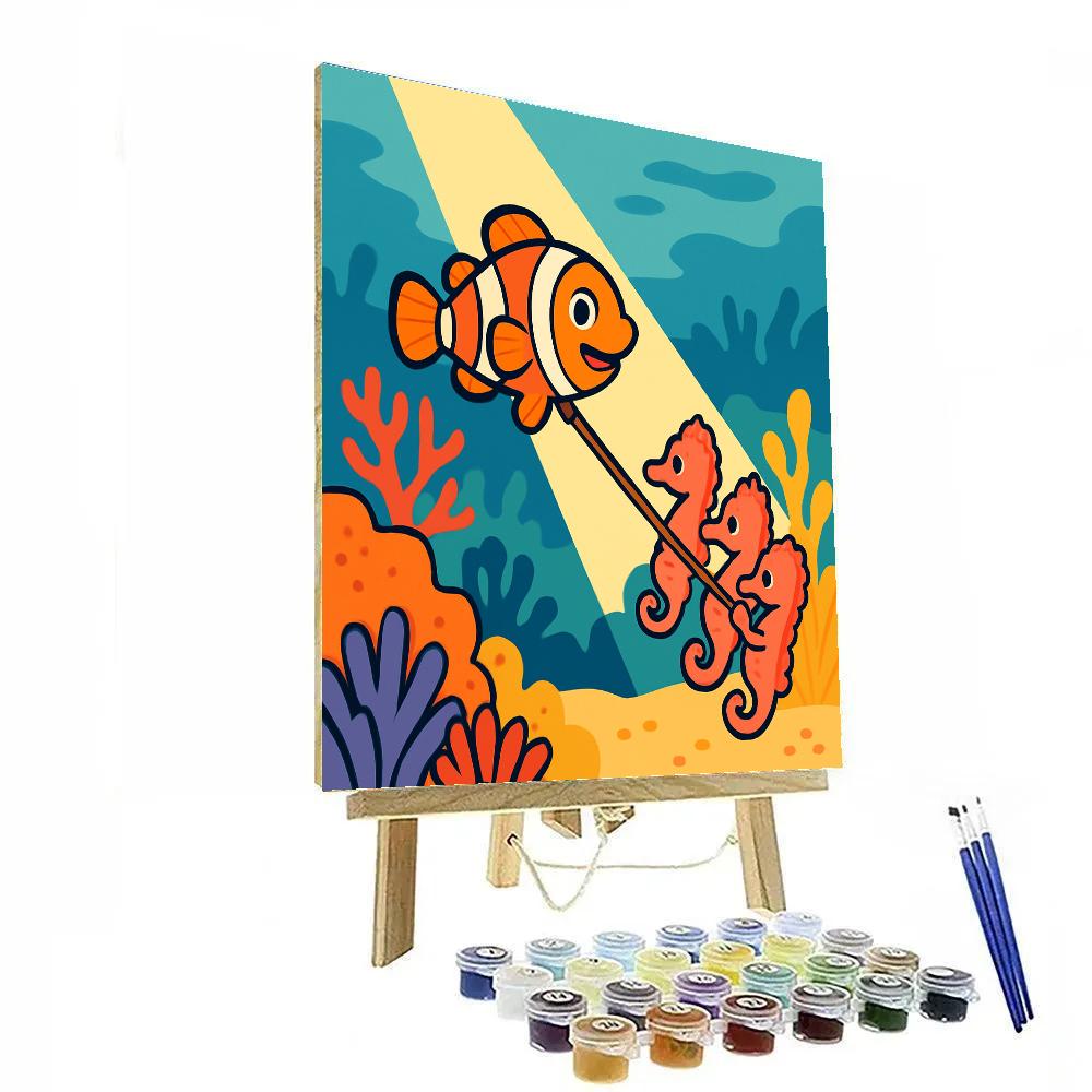 Rainbow Reef Rescue Painting by numbers kit