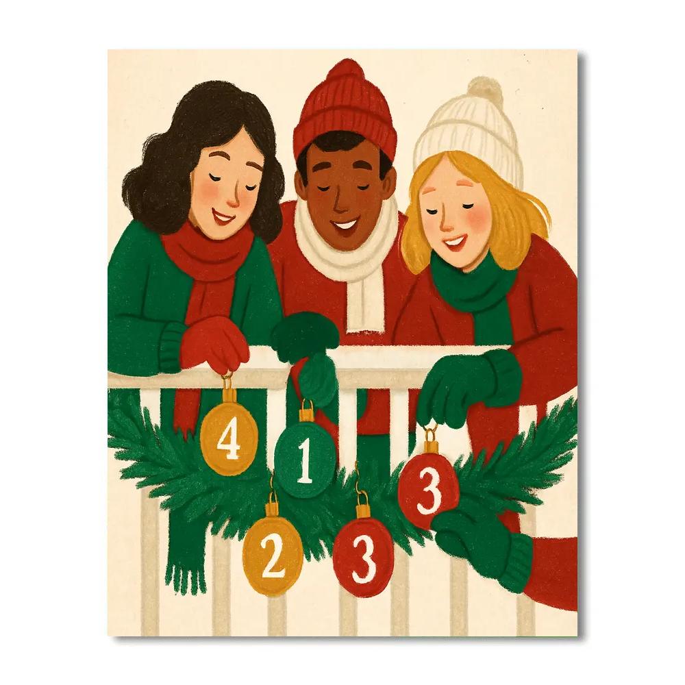 Ornaments On The Rail paint by numbers