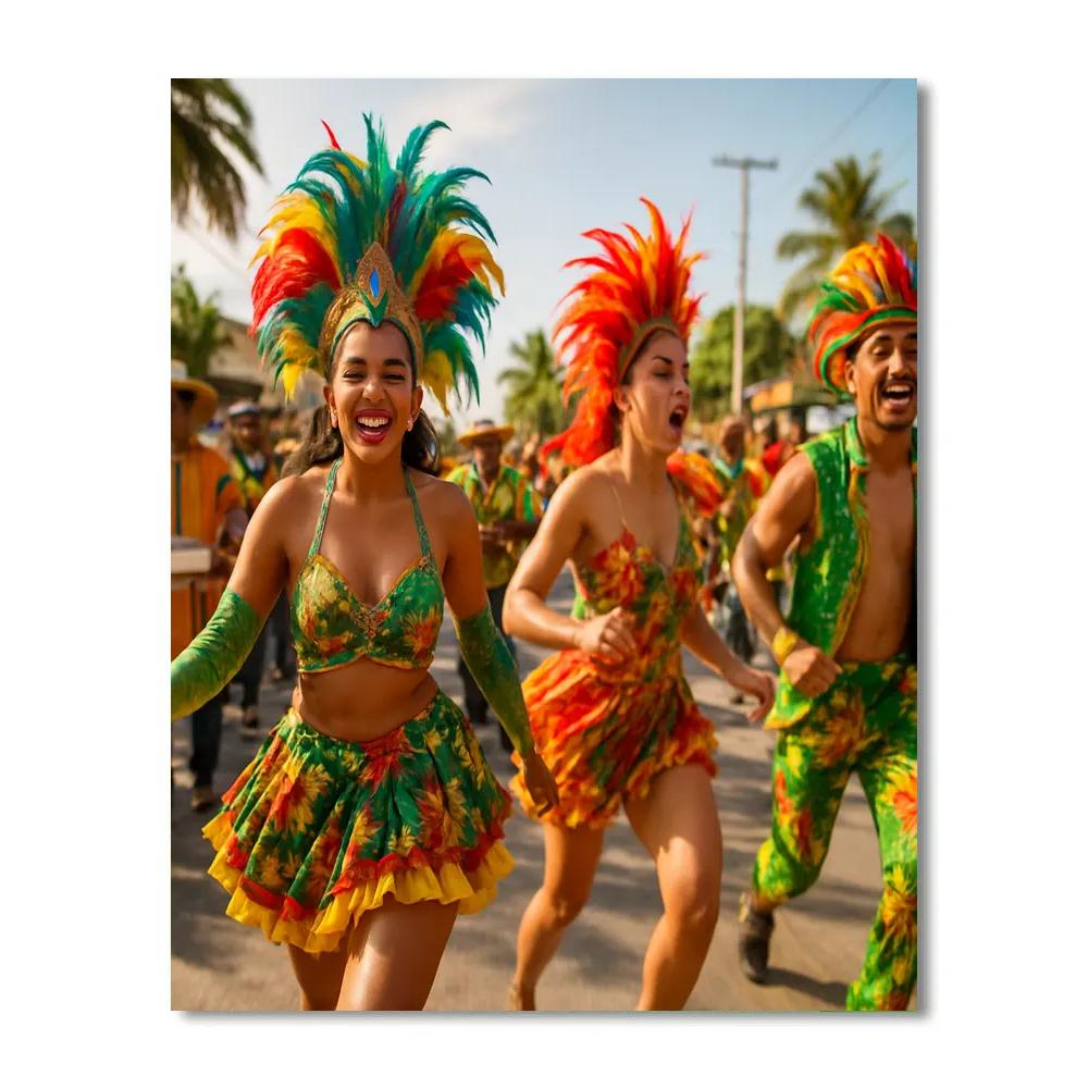 Carnival Barranquilla Street Paint by numbers art