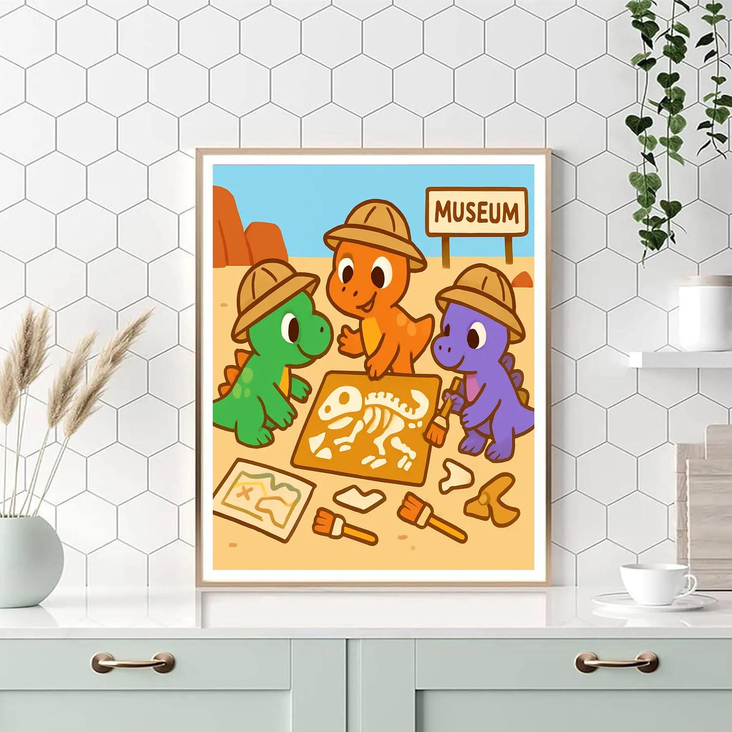 Dino Detective Camp Paint by numbers art