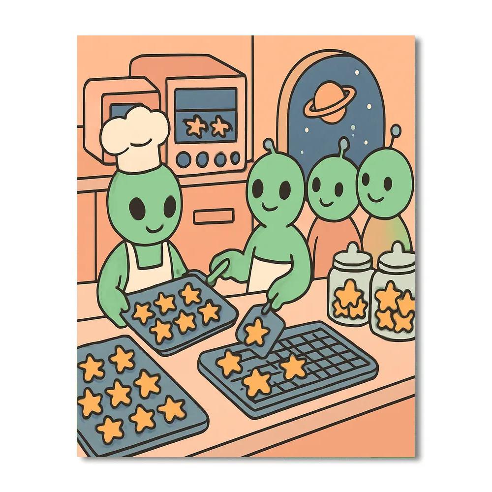 Starship Bakery Number painting