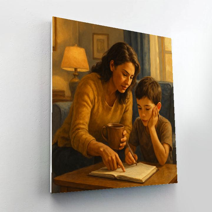 Fatherless Lesson Together Number painting