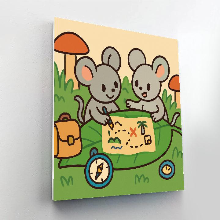 Map-Making Mice Painting by numbers kit