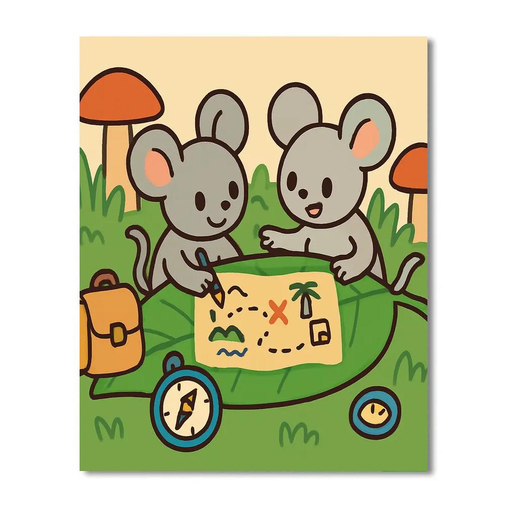 Map-Making Mice Painting by numbers kit