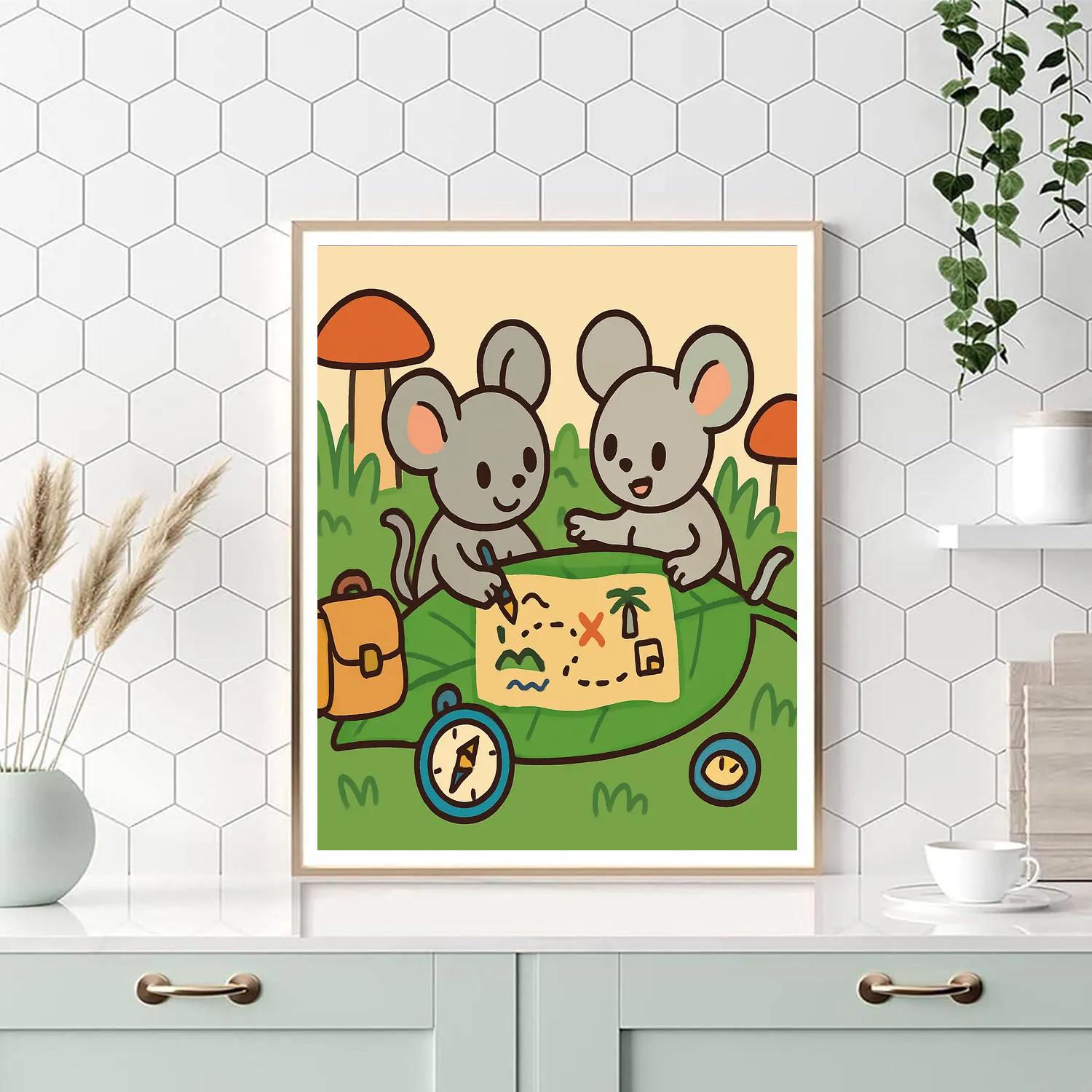 Map-Making Mice Painting by numbers kit