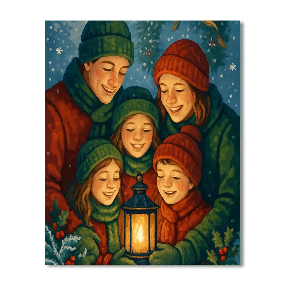 Winter Warmth Gathering Number painting