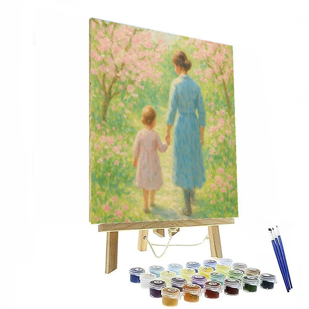 Garden Walk Holding Hands Number painting