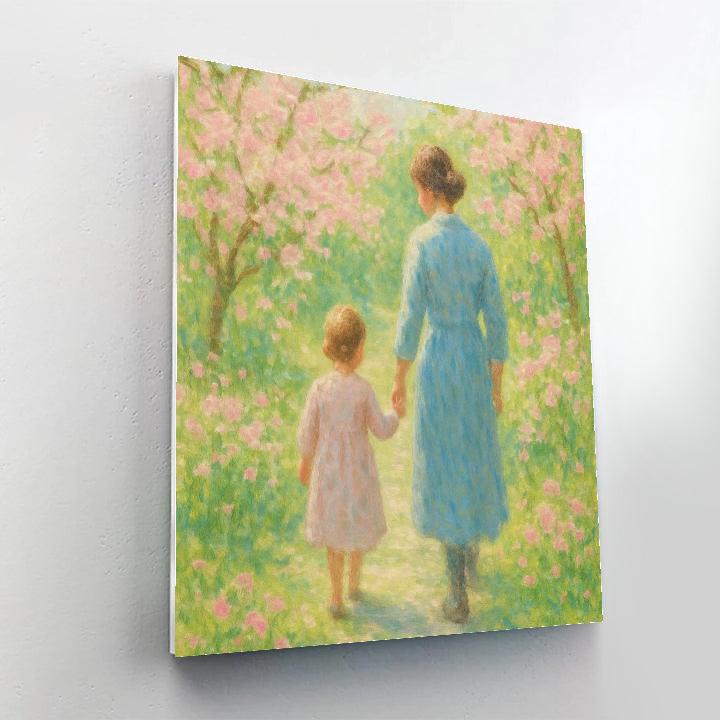 Garden Walk Holding Hands Number painting