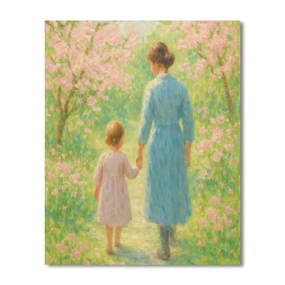 Garden Walk Holding Hands Number painting