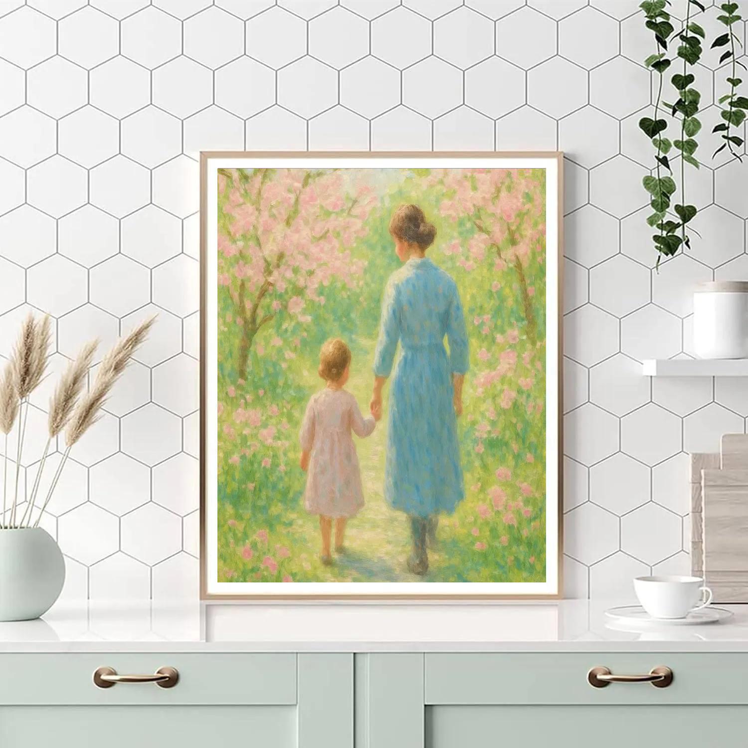 Garden Walk Holding Hands Number painting