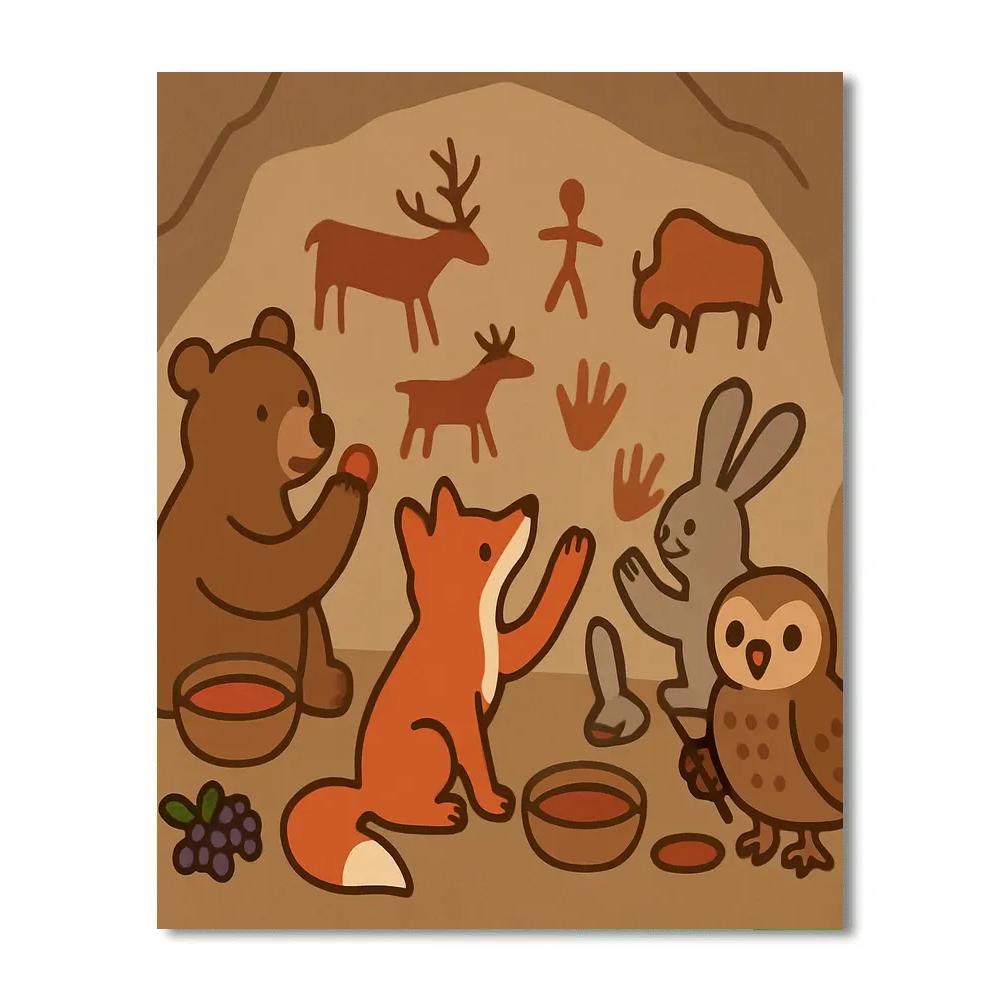 Cave Painting Critters Numbered painting kits