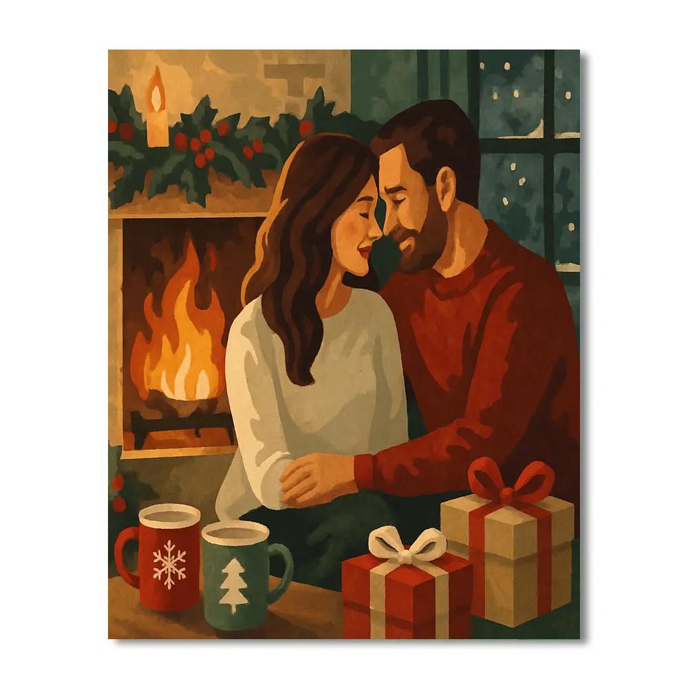 Hollyberry Hearthside paint by number