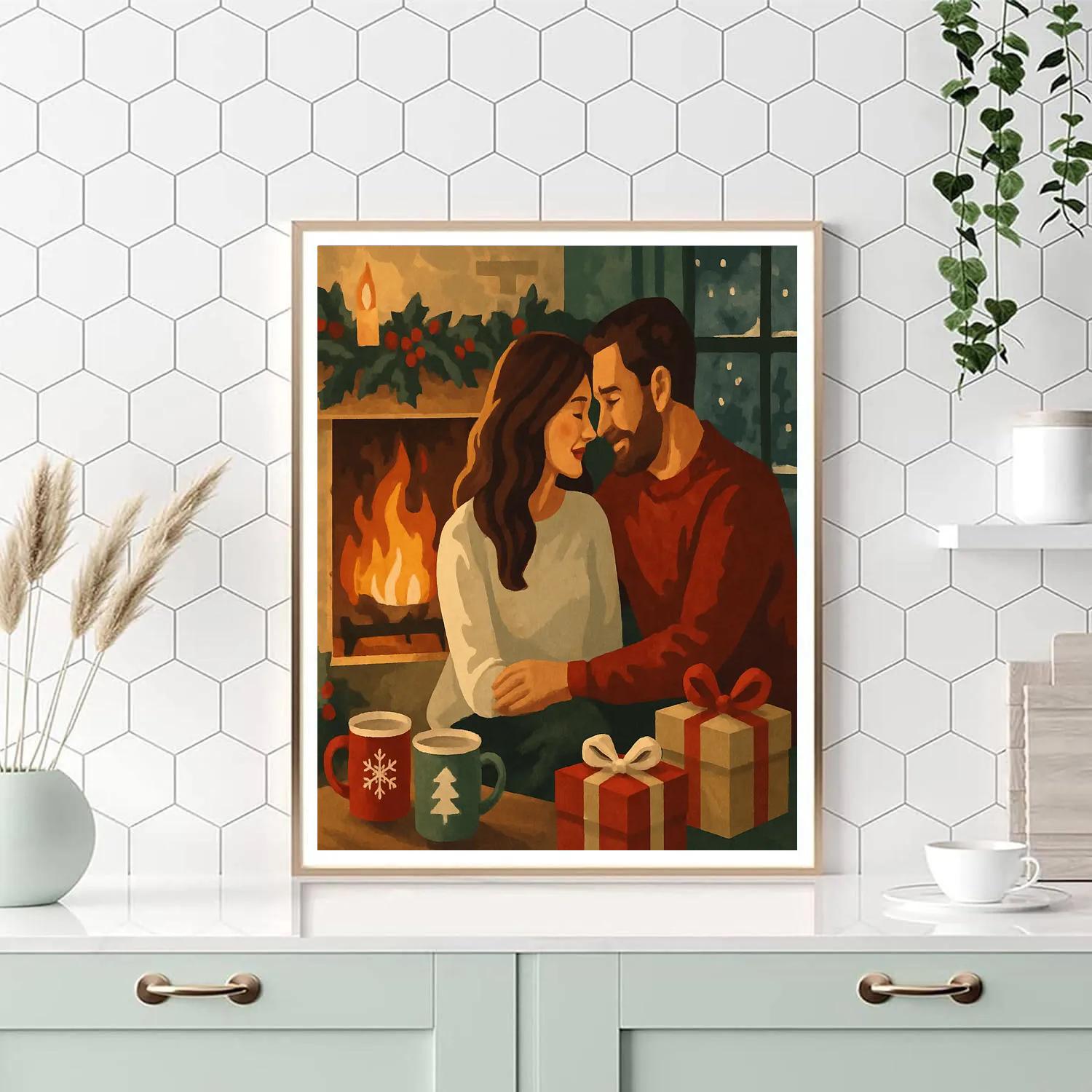 Hollyberry Hearthside paint by number