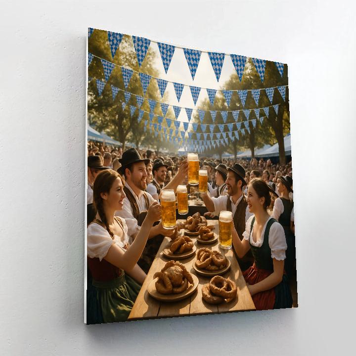 Oktoberfest Bavarian Beer Garden Gathering paint by numbers
