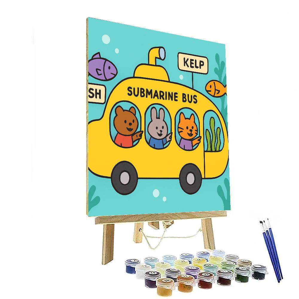 Submarine Schoolbus Paint by numbers kits