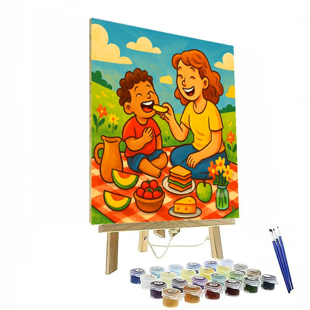 Picnic Together In The Meadow painting number kit
