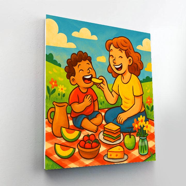 Picnic Together In The Meadow painting number kit