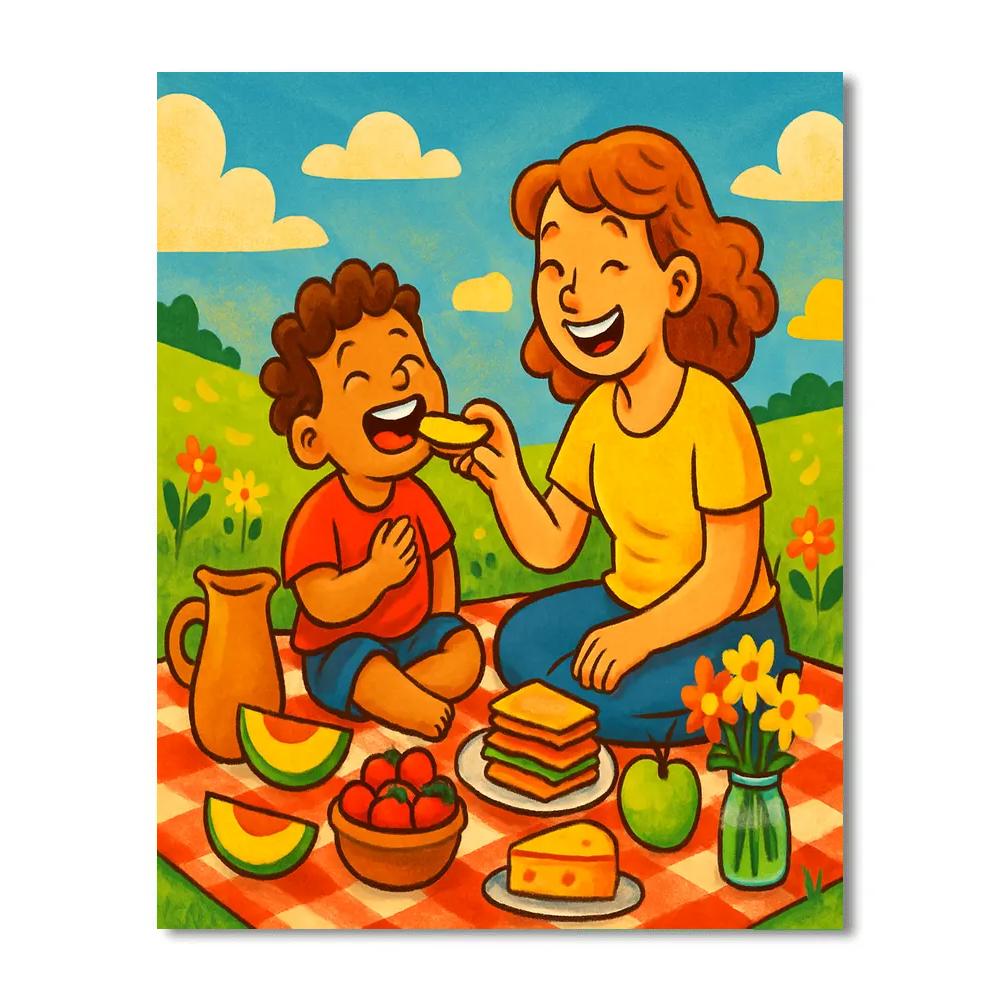 Picnic Together In The Meadow painting number kit