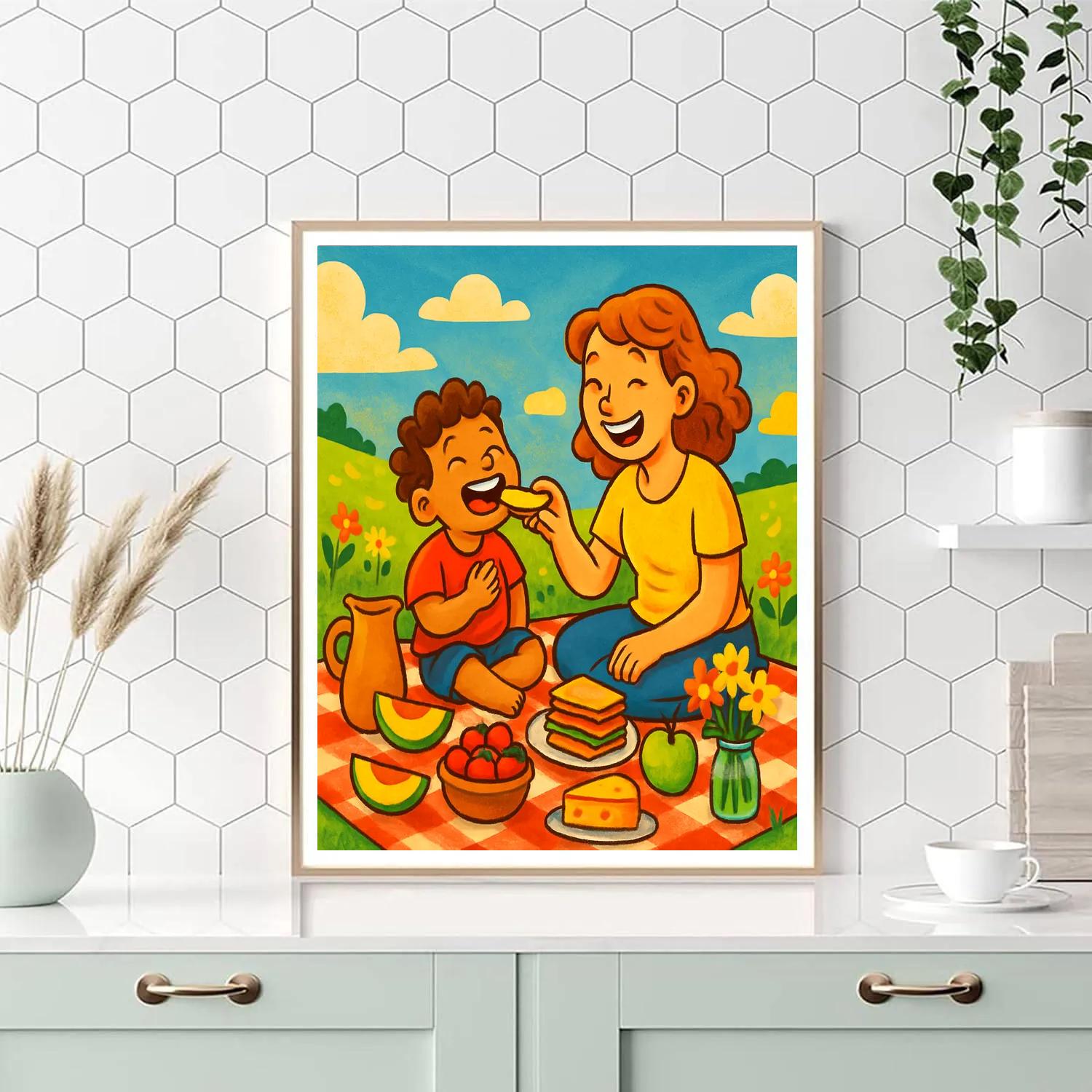 Picnic Together In The Meadow painting number kit