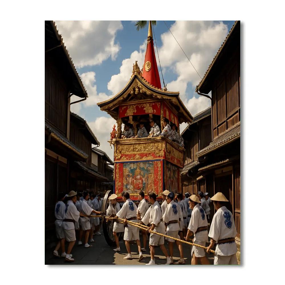 Gion Matsuri Float Procession In Kyoto DIY paint by numbers