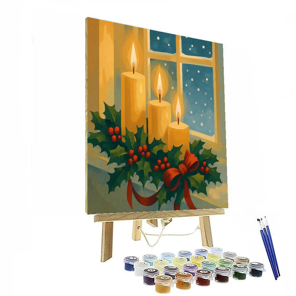 Candles On The Windowsill Numbered painting kits
