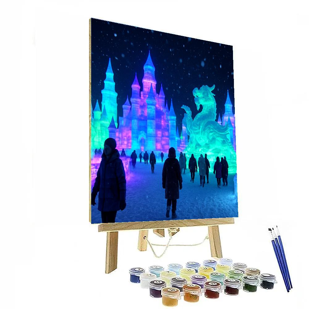 Harbin Ice And Snow Festival Night Sculptures paint by color