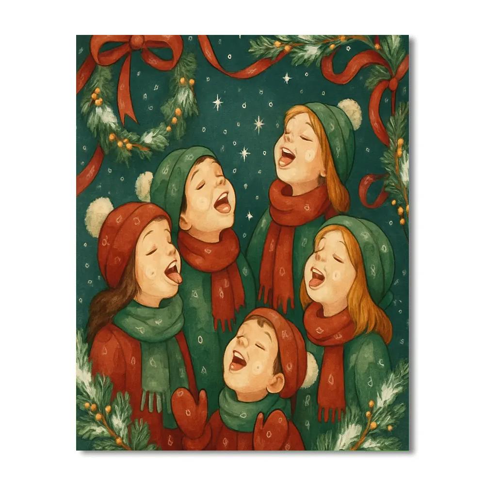 Snowflake Serenade Painting by numbers kit