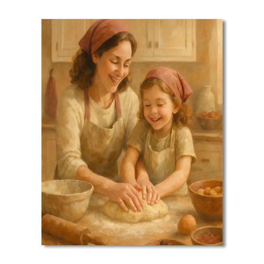 Cooking Together In Harmony Paint by numbers art