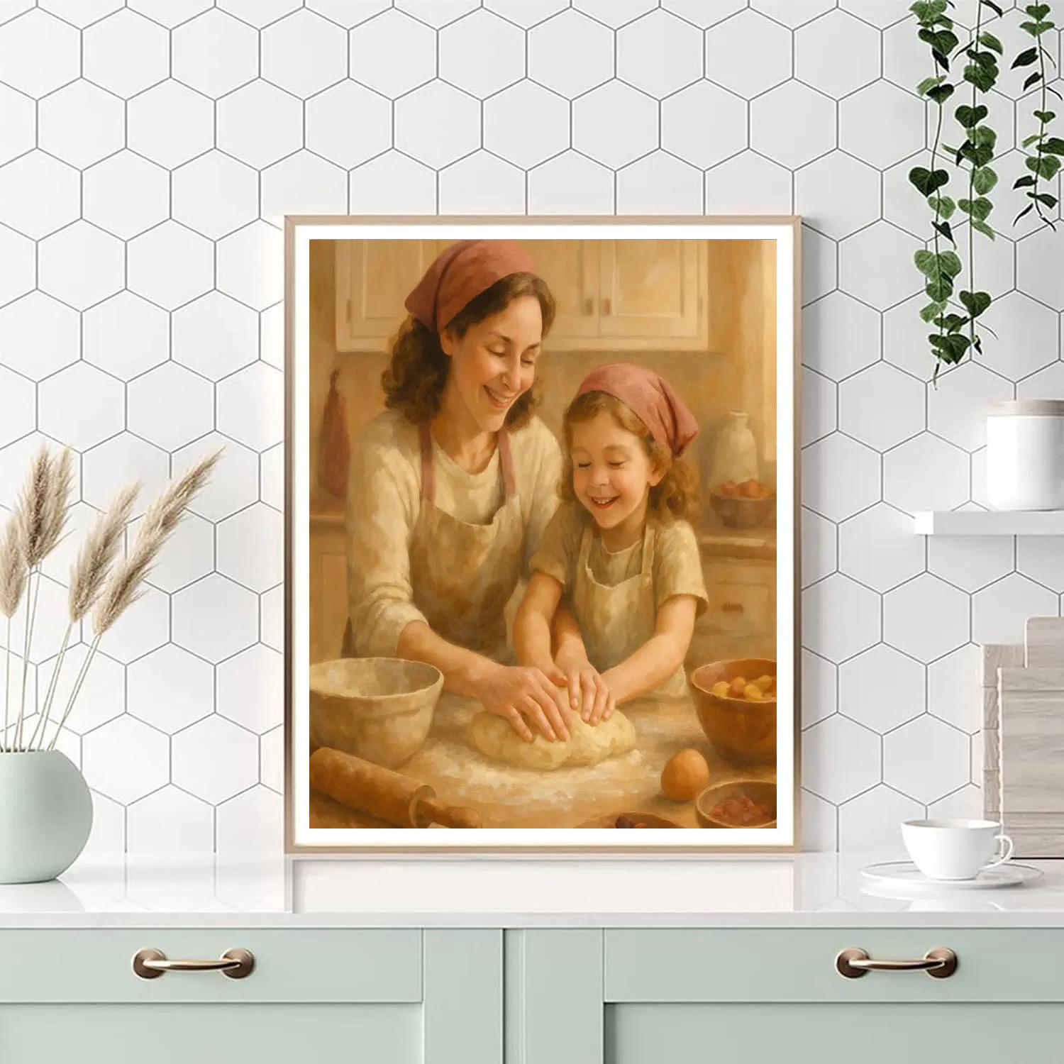 Cooking Together In Harmony Paint by numbers art