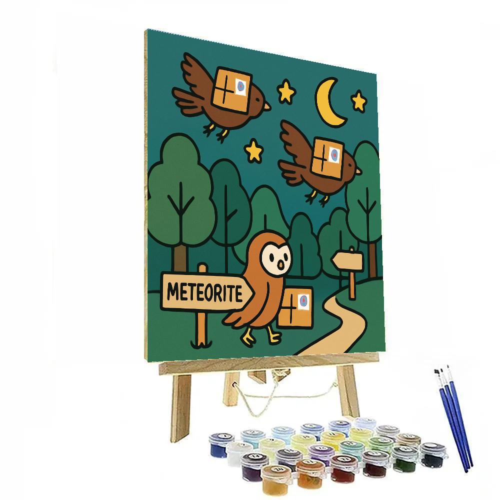 Meteorite Mail Owls Painting by numbers kit