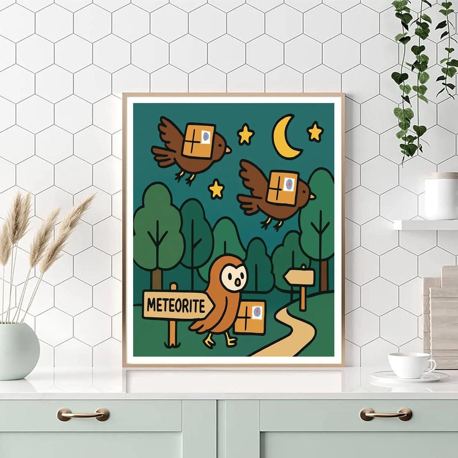 Meteorite Mail Owls Painting by numbers kit