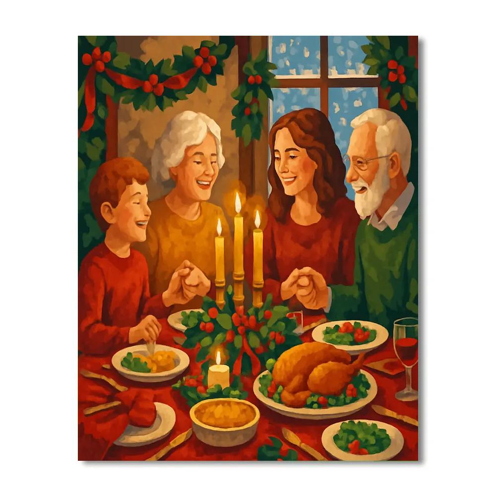 Festive Feast Glow Paint by numbers kits
