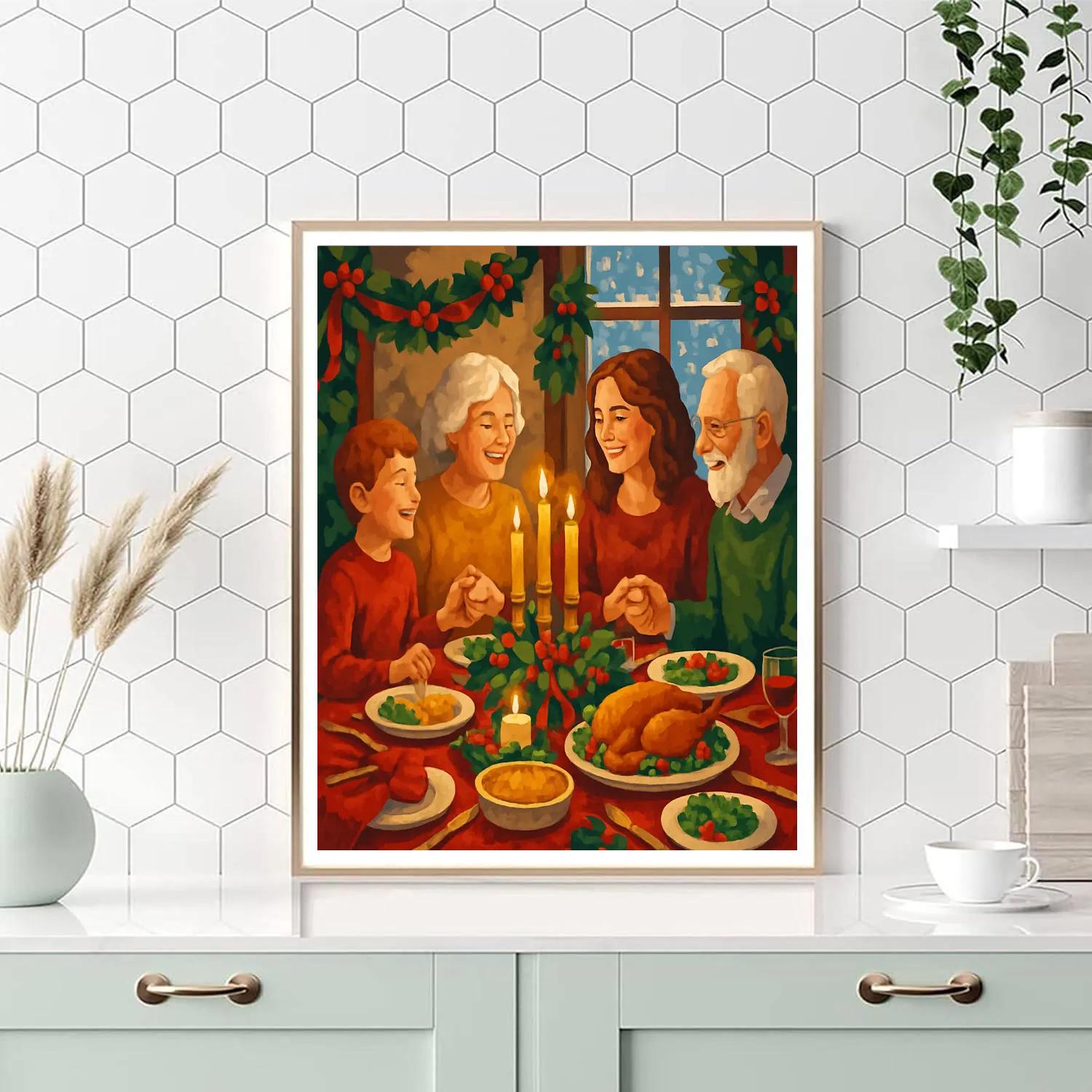 Festive Feast Glow Paint by numbers kits