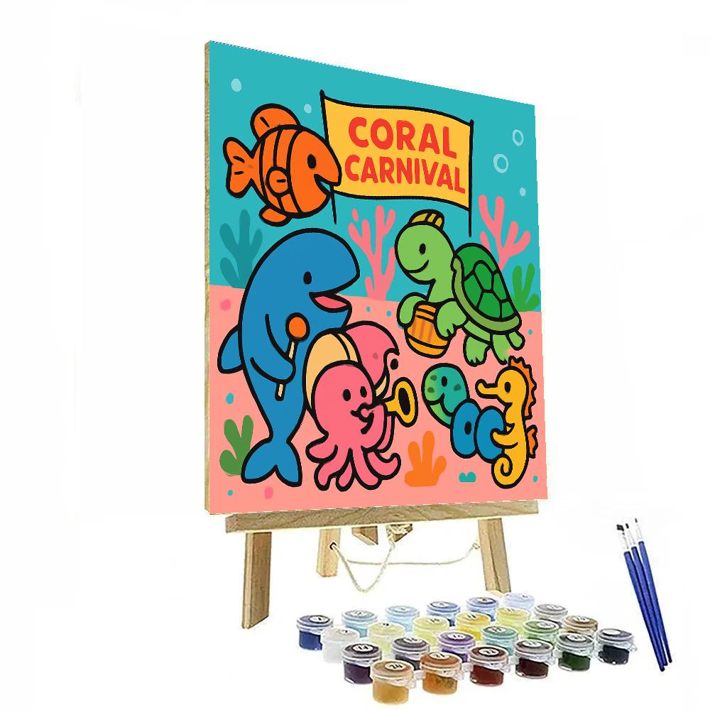 Coral Carnival Parade paint by numbers