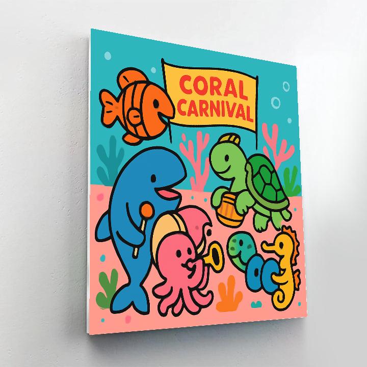 Coral Carnival Parade paint by numbers