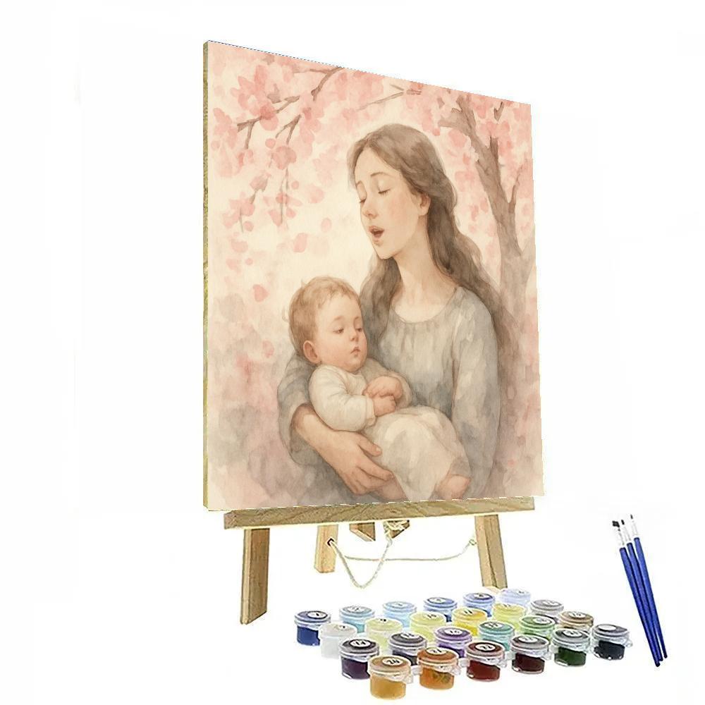 Blossoms And Lullabies Painting by numbers kit