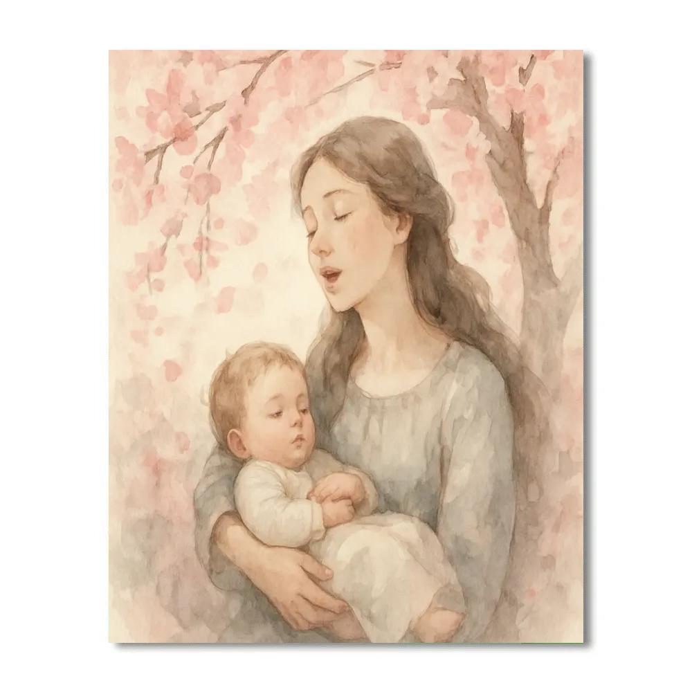 Blossoms And Lullabies Painting by numbers kit