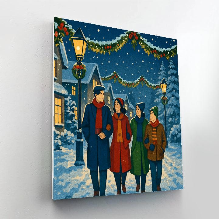 Twilight Tinsel Walk Numbered painting kits