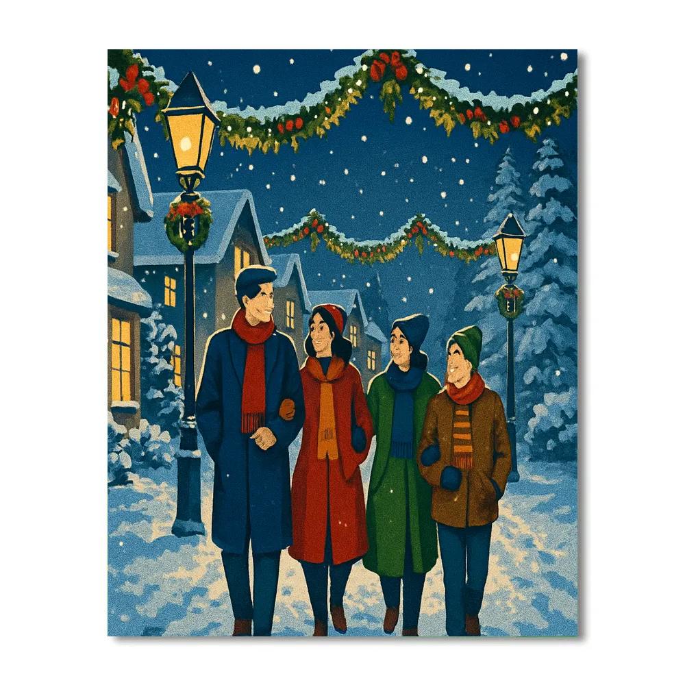 Twilight Tinsel Walk Numbered painting kits