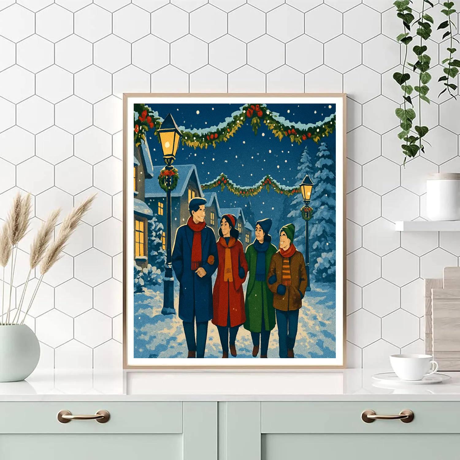 Twilight Tinsel Walk Numbered painting kits