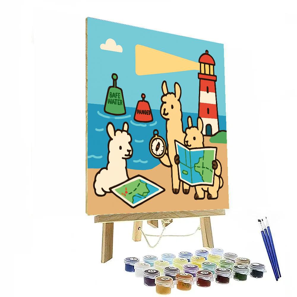 Lighthouse Llama Learners Paint by numbers kits