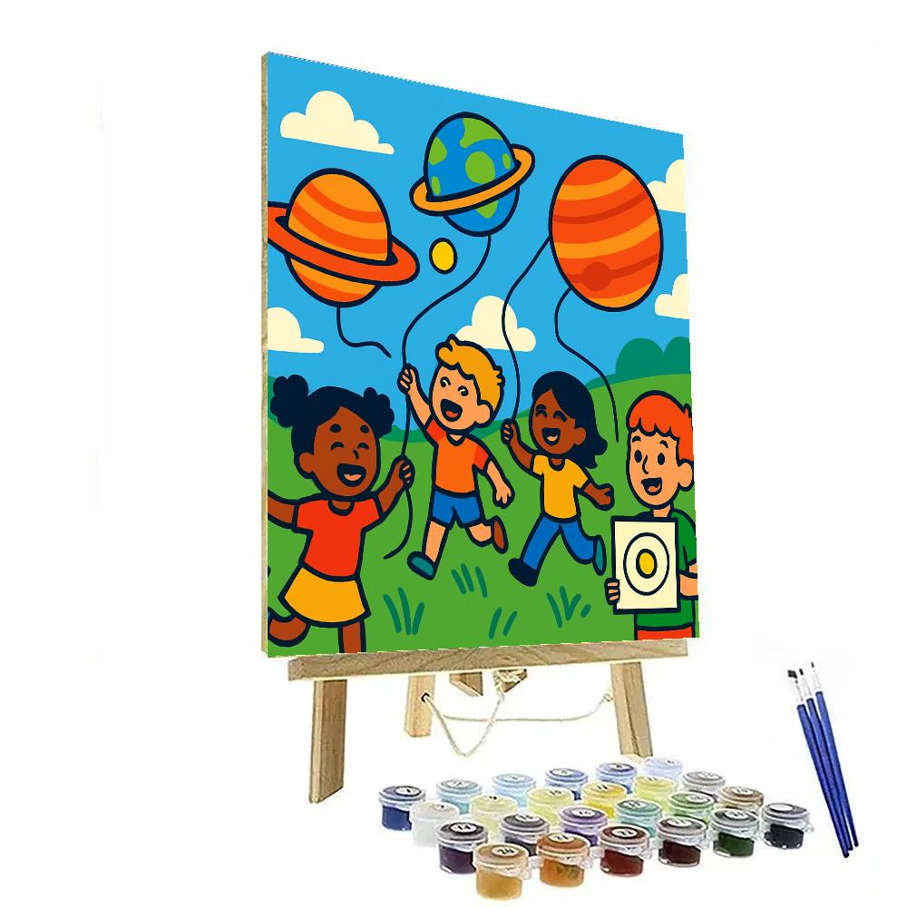 Cosmic Kite Flyers DIY paint by numbers