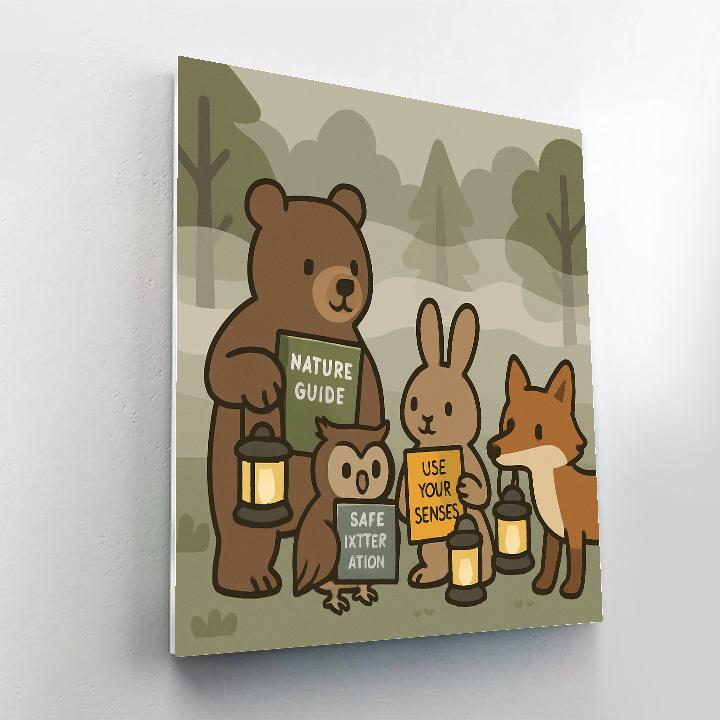 Friendly Foggy Forest Paint by numbers art