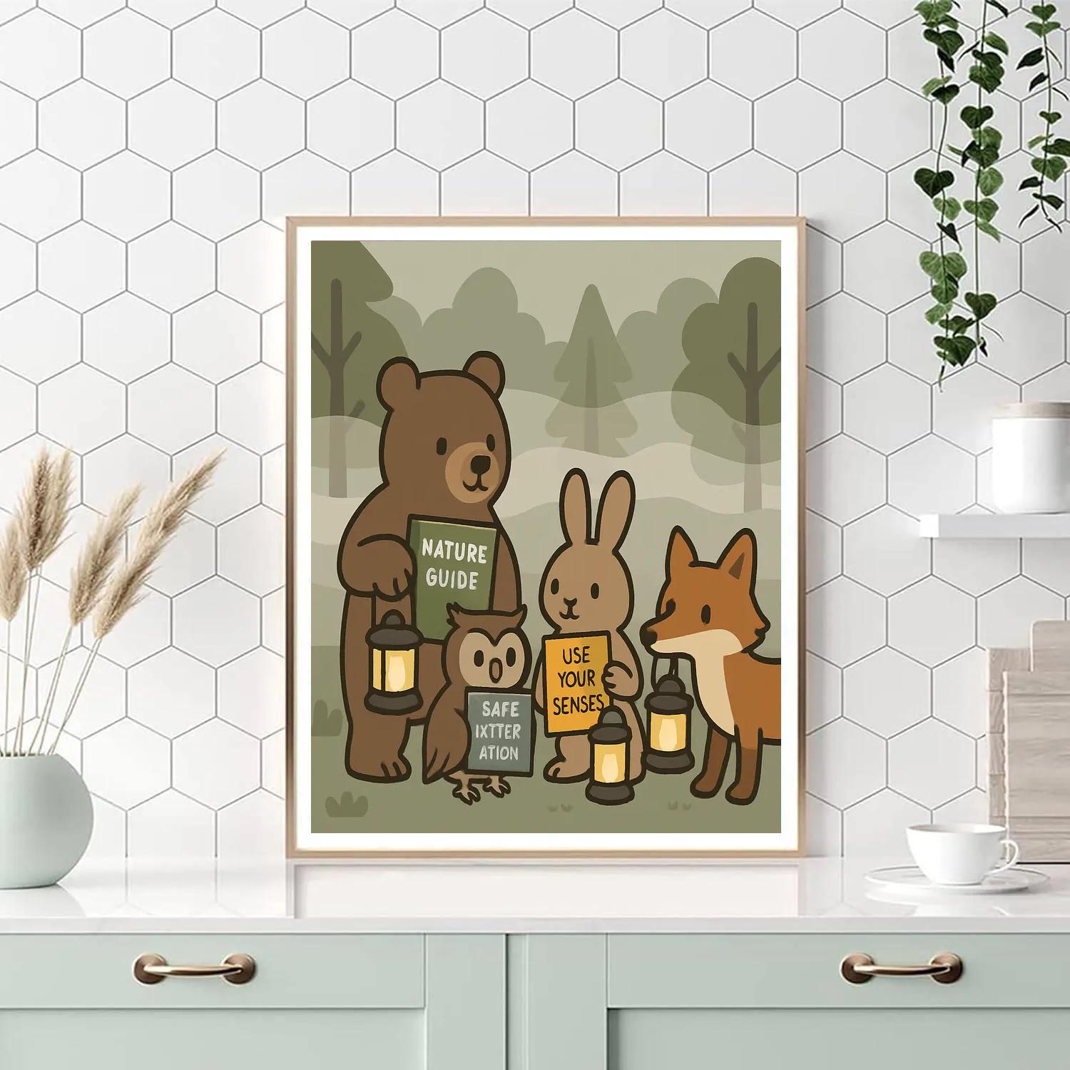 Friendly Foggy Forest Paint by numbers art