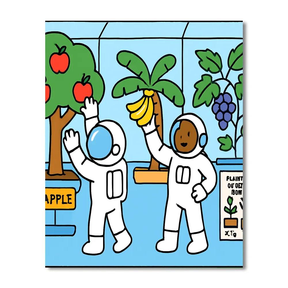 Space Orchard Harvest painting number kit