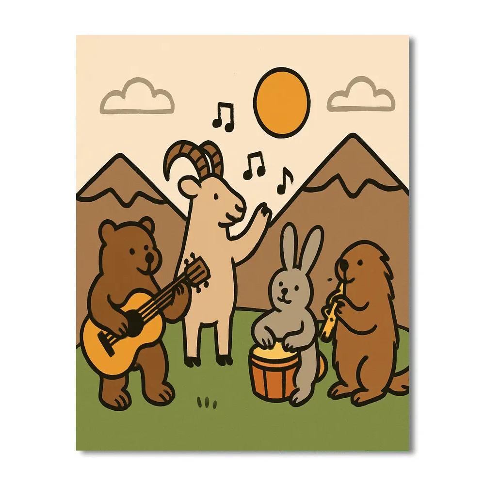 Mossy Mountain Music Paint by numbers kits